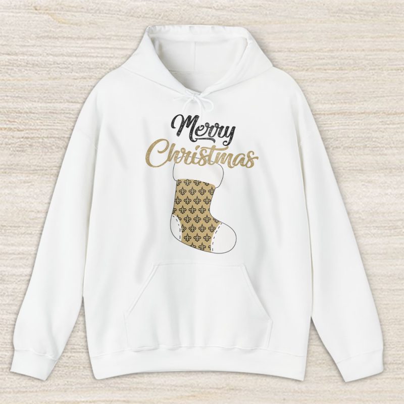 New Orleans Saints Merry Christmas NFL Gift For Fan Christmas Stocking Unisex Hoodie TAS20952