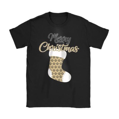 New Orleans Saints Merry Christmas NFL Gift For Fan Christmas Stocking Unisex T-Shirt Cotton Tee TAT20952