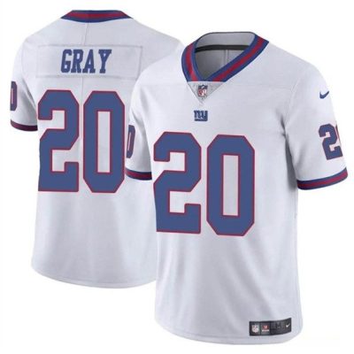 New York Giants #20 Eric Gray White Color Rush Limited Football Stitched Jersey