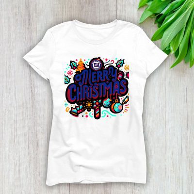 New York Giants Merry Christmas NFL Gift For Fan Christmas Funny Lady T-Shirt Women Tee LTL20990