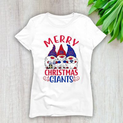 New York Giants Merry Christmas NFL Gift For Fan Christmas Gnomes Lady T-Shirt Women Tee LTL20989