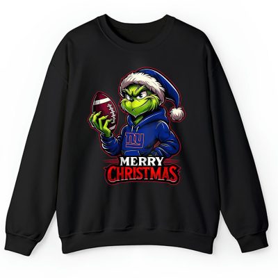 New York Giants Merry Christmas NFL Gift For Fan Cute Grinch Unisex Sweatshirt TAH20980