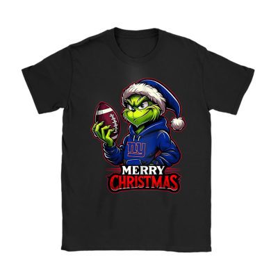 New York Giants Merry Christmas NFL Gift For Fan Cute Grinch Unisex T-Shirt Cotton Tee TAT20980