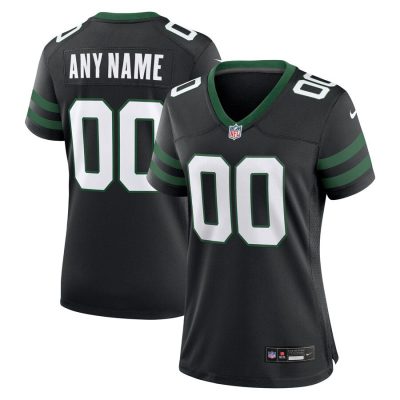 New York Jets Women's Alternate Custom Game Jersey - Legacy Black