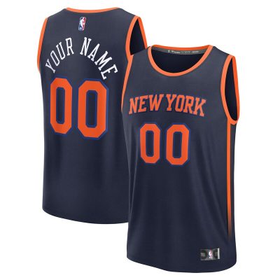 New York Knicks Fast Break Custom Jersey - Statement Edition - Navy