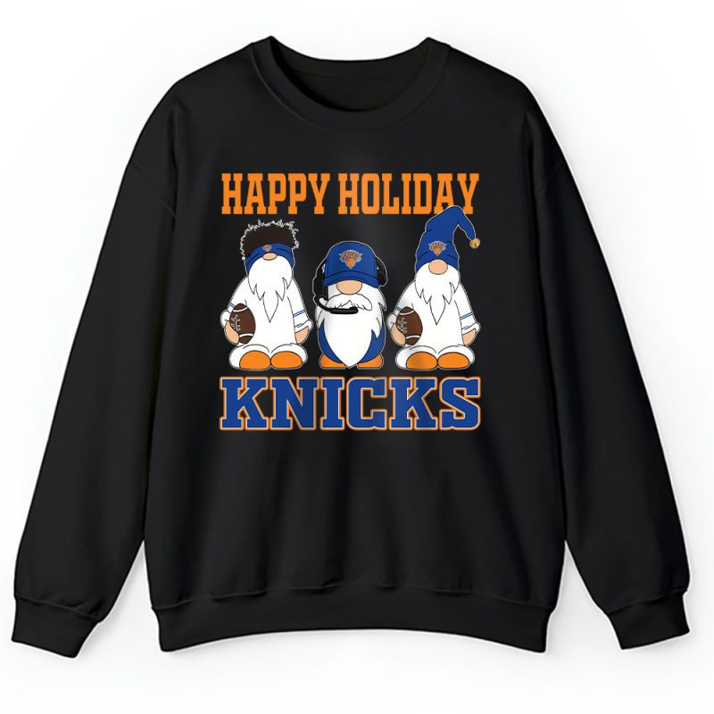 New York Knicks Merry Christmas NBA Gift For Fan Christmas Gnomes Unisex Sweatshirt TAH21492