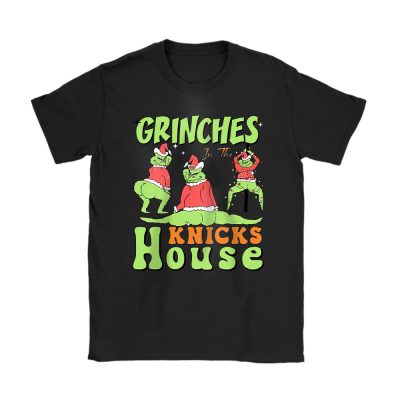 New York Knicks Merry Christmas NBA Gift For Fan Cute Grinch Unisex T-Shirt Cotton Tee TAT21837