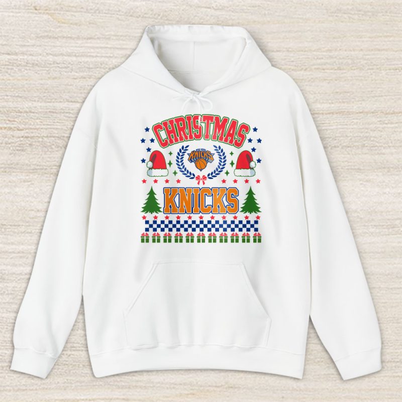 New York Knicks Merry Christmas NBA Gift For Fan Cute Santa Hohoho Unisex Hoodie TAS21839