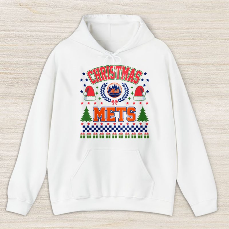 New York Mets Merry Christmas MLB Gift For Fan Cute Santa Hohoho Unisex Hoodie TAS21843