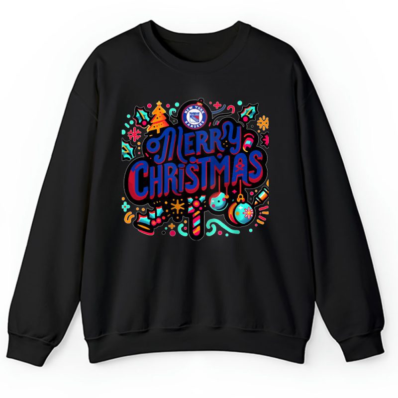 New York Rangers Merry Christmas NHL Gift For Fan Christmas Funny Unisex Sweatshirt TAH21496