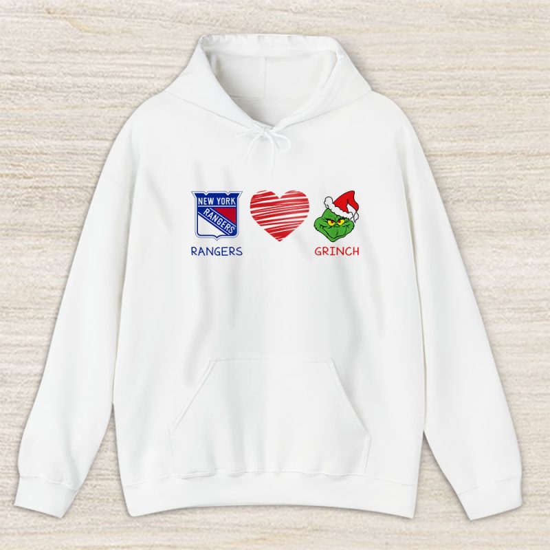 New York Rangers Merry Christmas NHL Gift For Fan Cute Grinch Unisex Hoodie TAS21846