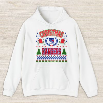 New York Rangers Merry Christmas NHL Gift For Fan Cute Santa Hohoho Unisex Hoodie TAS21847