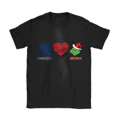 New York Yankees Merry Christmas MLB Gift For Fan Cute Grinch Unisex T-Shirt Cotton Tee TAT21850