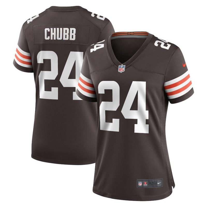 Nick Chubb Cleveland Browns Women's Team Game Jersey - Brown