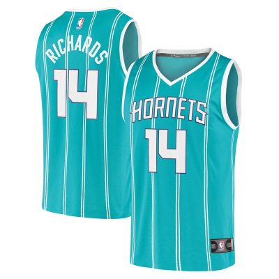 Nick Richards Charlotte Hornets Fast Break Replica Jersey - Icon Edition - Teal