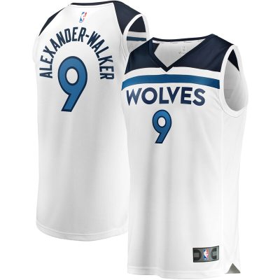 Nickeil Alexander-Walker Minnesota Timberwolves Fast Break Replica Player Jersey - Association Edition - White