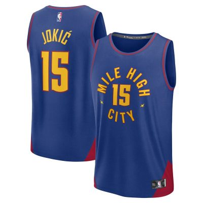 Nikola Jokic Denver Nuggets Fast Break Replica Player Jersey - Statement Edition - Blue