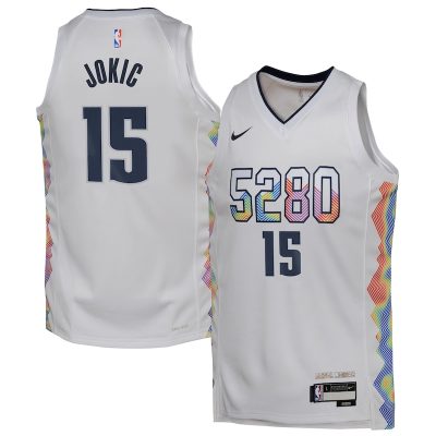 Nikola Jokic Denver Nuggets Youth 2024/25 Swingman Player Jersey - City Edition - White