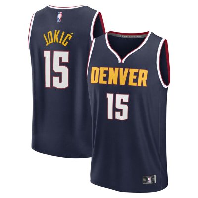 Nikola Jokic Denver Nuggets Youth Fast Break Replica Player Jersey - Icon Edition - Navy