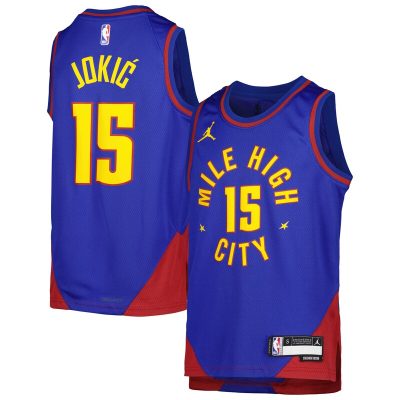 Nikola Jokic Denver Nuggets Youth Swingman Jersey - Statement Edition - Blue