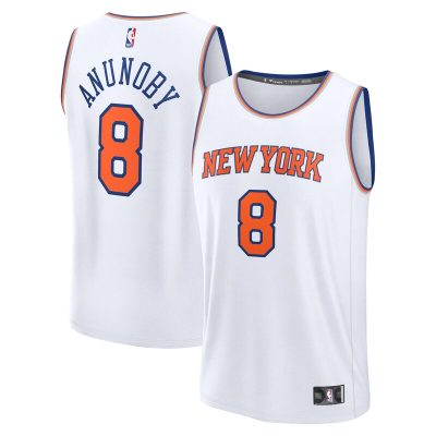 OG Anunoby New York Knicks Fast Break Player Jersey - Association Edition - White