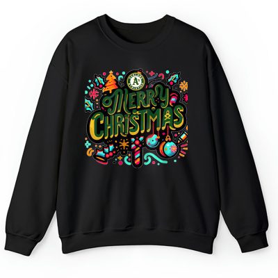 Oakland Athletics Merry Christmas MLB Gift For Fan Christmas Funny Unisex Sweatshirt TAH21503