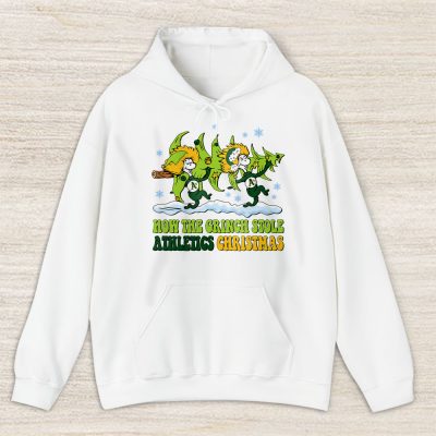 Oakland Athletics Merry Christmas MLB Gift For Fan Cute Grinch Unisex Hoodie TAS21852