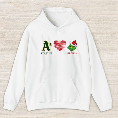 Oakland Athletics Merry Christmas MLB Gift For Fan Cute Grinch Unisex Hoodie TAS21854