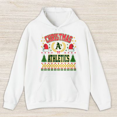 Oakland Athletics Merry Christmas MLB Gift For Fan Cute Santa Hohoho Unisex Hoodie TAS21855