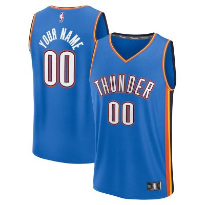 Oklahoma City Thunder Fast Break Custom Replica Jersey - Icon Edition - Blue