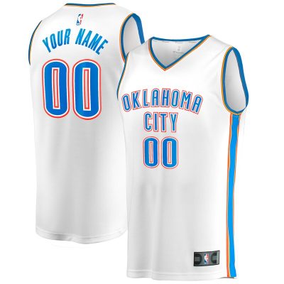 Oklahoma City Thunder Fast Break Custom Replica Jersey - White - Association Edition