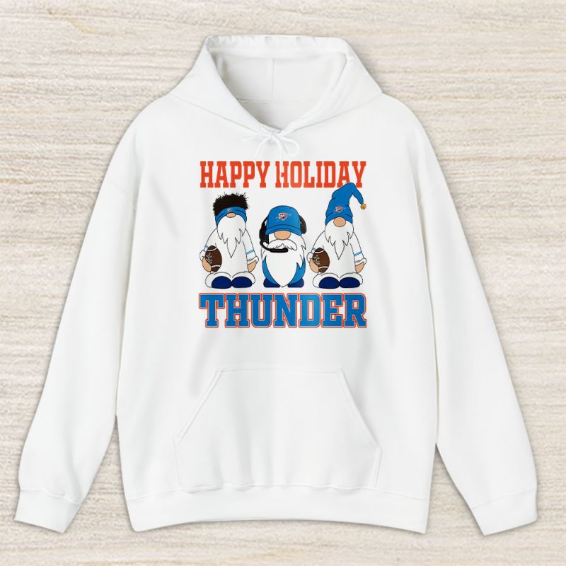 Oklahoma City Thunder Merry Christmas NBA Gift For Fan Christmas Gnomes Unisex Hoodie TAS21508