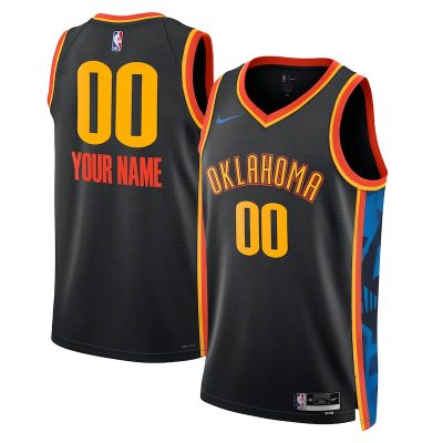 Oklahoma City Thunder Unisex 2024/25 Custom Swingman Jersey - City Edition - Black