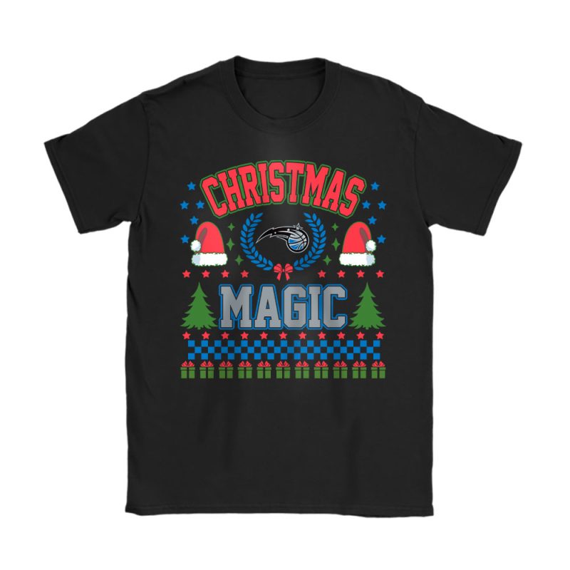 Orlando Magic Merry Christmas NBA Gift For Fan Cute Santa Hohoho Unisex T-Shirt Cotton Tee TAT21863