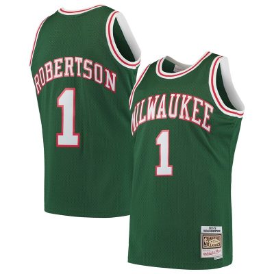 Oscar Robertson Milwaukee Bucks 1971/72 Hardwood Classics Swingman Jersey - Green