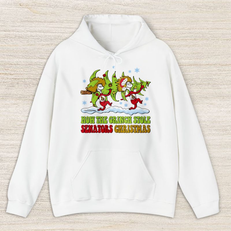 Ottawa Senators Merry Christmas NHL Gift For Fan Cute Grinch Unisex Hoodie TAS21864