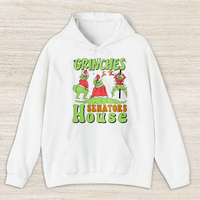 Ottawa Senators Merry Christmas NHL Gift For Fan Cute Grinch Unisex Hoodie TAS21865