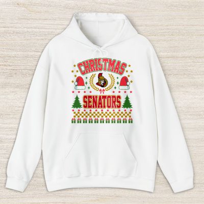 Ottawa Senators Merry Christmas NHL Gift For Fan Cute Santa Hohoho Unisex Hoodie TAS21867