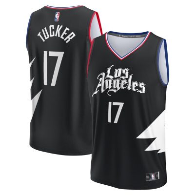 PJ Tucker LA Clippers Fast Break Player Jersey - Statement Edition - Black