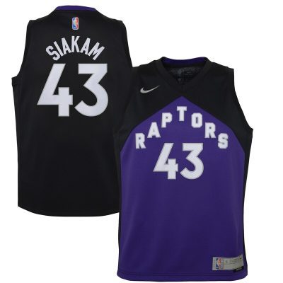 Pascal Siakam Toronto Raptors Youth 2020/21 Swingman Player Jersey Black/Purple - Earned Edition