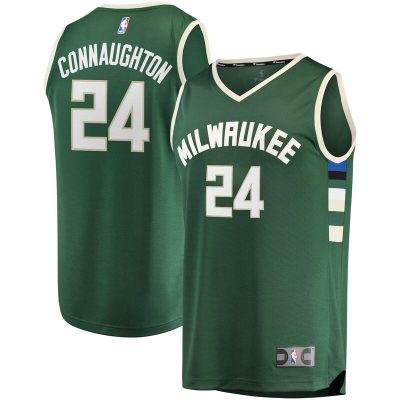 Pat Connaughton Milwaukee Bucks Fast Break Replica Jersey - Icon Edition - Hunter Green