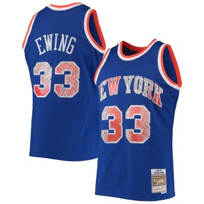 Patrick Ewing New York Knicks 1991/92 Hardwood Classics NBA 75th Anniversary Diamond Swingman Jersey - Blue