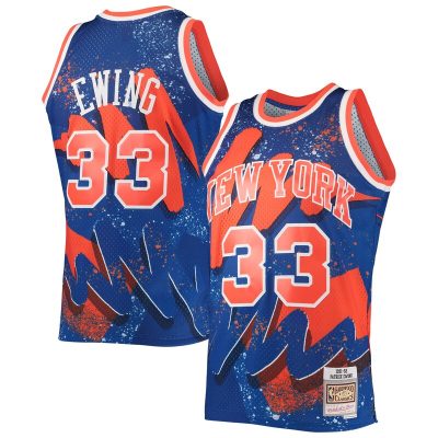 Patrick Ewing New York Knicks Hardwood Classics 1991/92 Hyper Hoops Swingman Jersey - Blue