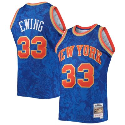 Patrick Ewing New York Knicks Hardwood Classics 1991/92 Lunar New Year Swingman Jersey - Blue