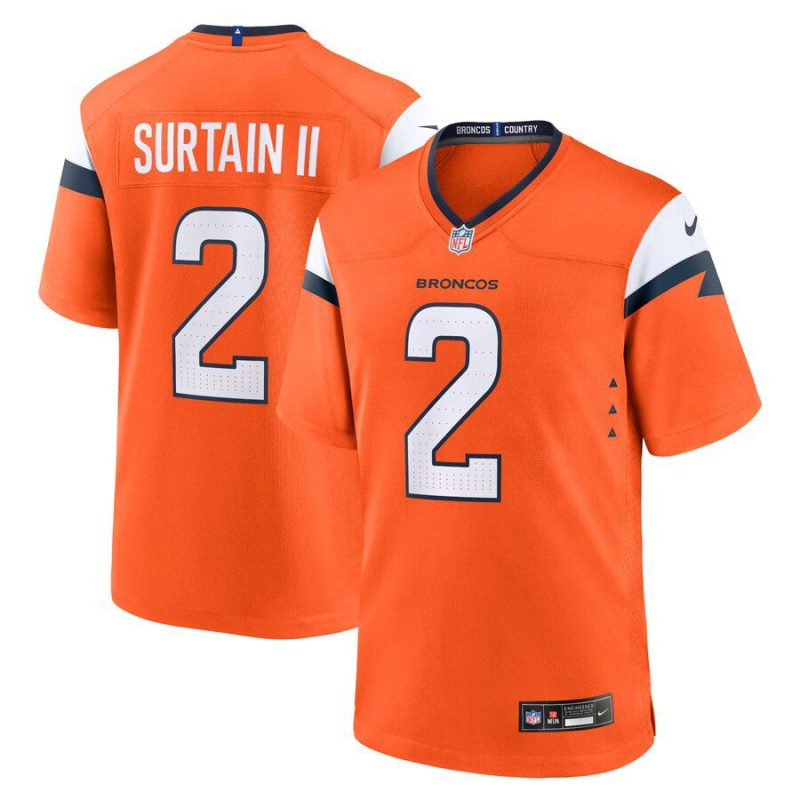 Patrick Surtain II Denver Broncos Game Jersey - Orange