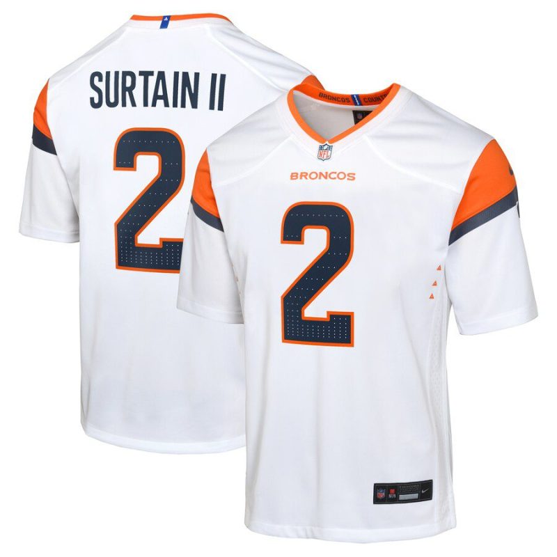 Patrick Surtain II Denver Broncos Youth Game Jersey - White