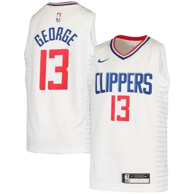 Paul George LA Clippers Youth 2020/21 Swingman Jersey - Association Edition - White