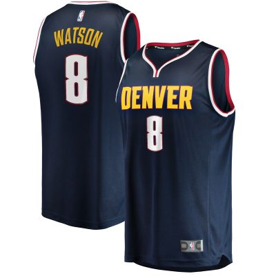 Peyton Watson Denver Nuggets 2022 NBA Draft First Round Pick Fast Break Replica Player Jersey - Icon Edition - Navy