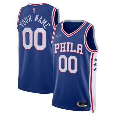 Philadelphia 76ers 2021/22 Diamond Swingman Custom Jersey - Icon Edition - Royal