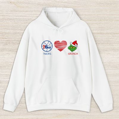 Philadelphia 76ers Merry Christmas NBA Gift For Fan Cute Grinch Unisex Hoodie TAS21874